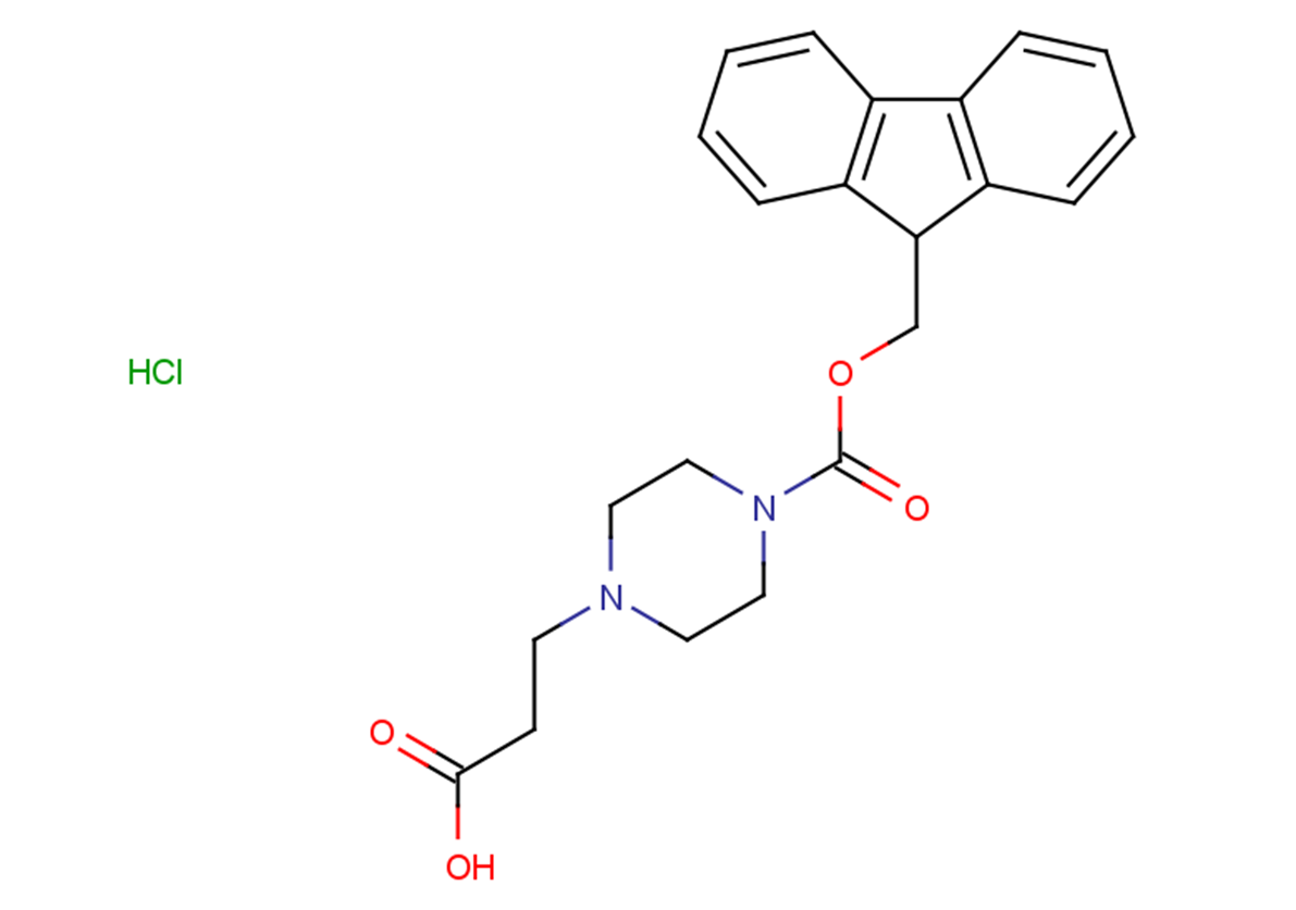 3-{4-[(9H-fluoren-9-ylmethoxy)carbonyl]piperazin-1-yl}propanoic acid hydrochloride