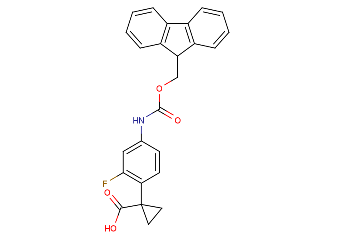 1-(4-{[(9H-fluoren-9-ylmethoxy)carbonyl]amino}-2-fluorophenyl)cyclopropane-1-carboxylic acid