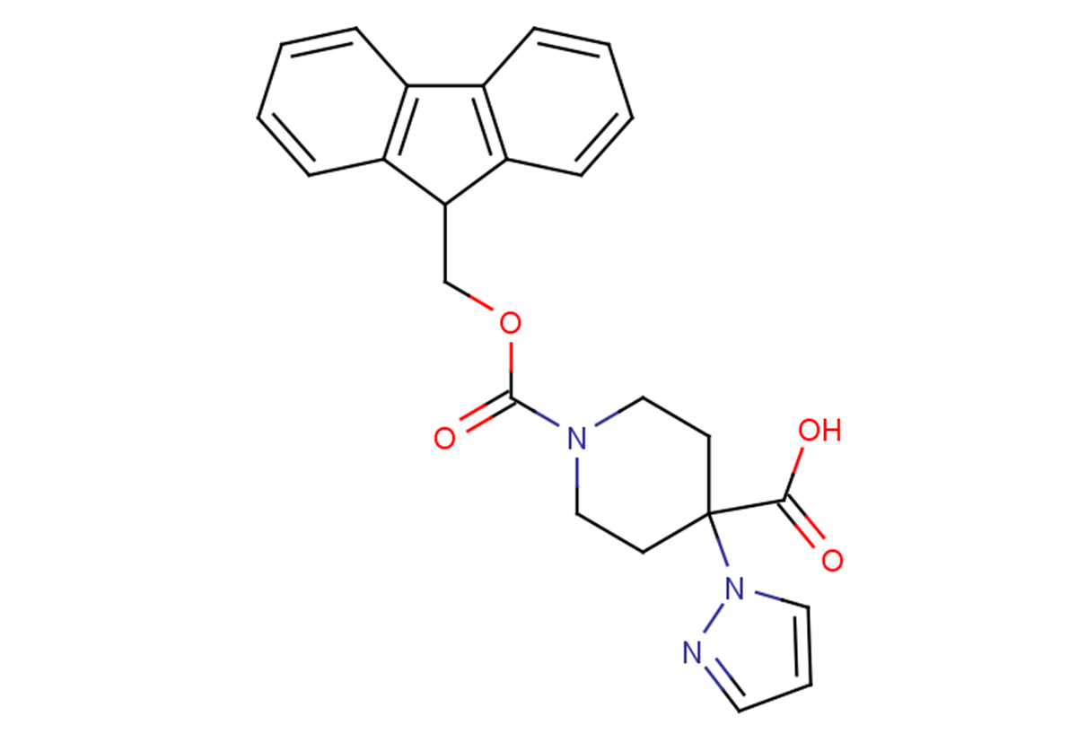 1-[(9H-fluoren-9-ylmethoxy)carbonyl]-4-(1H-pyrazol-1-yl)piperidine-4-carboxylic acid
