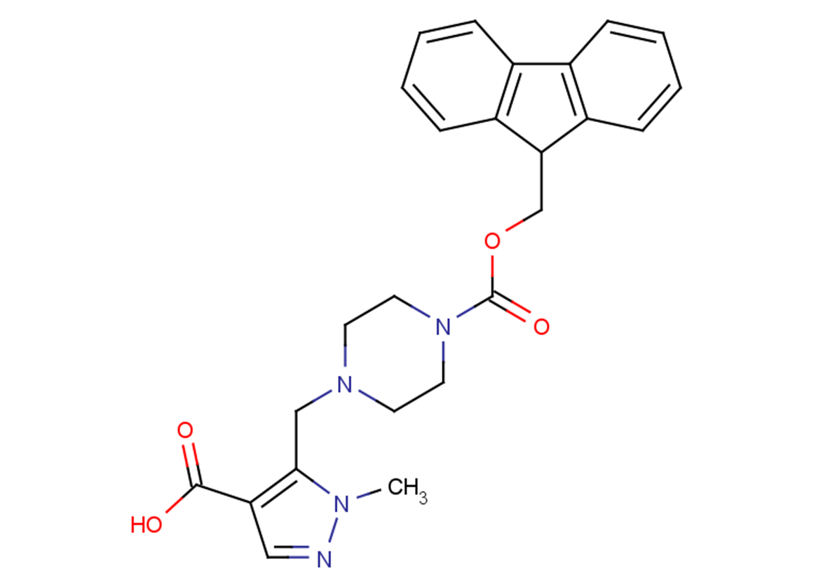 5-({4-[(9H-fluoren-9-ylmethoxy)carbonyl]piperazin-1-yl}methyl)-1-methyl-1H-pyrazole-4-carboxylic acid