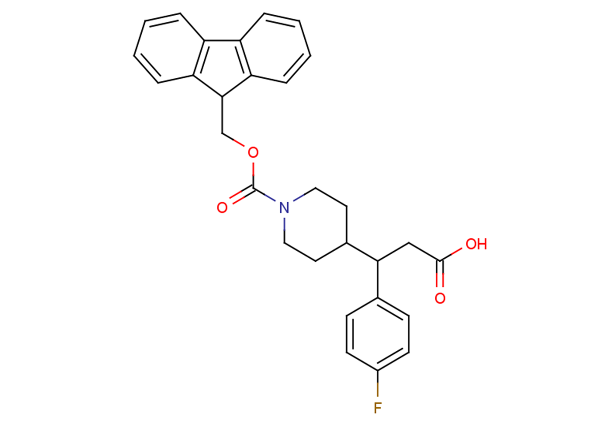 3-{1-[(9H-fluoren-9-ylmethoxy)carbonyl]piperidin-4-yl}-3-(4-fluorophenyl)propanoic acid