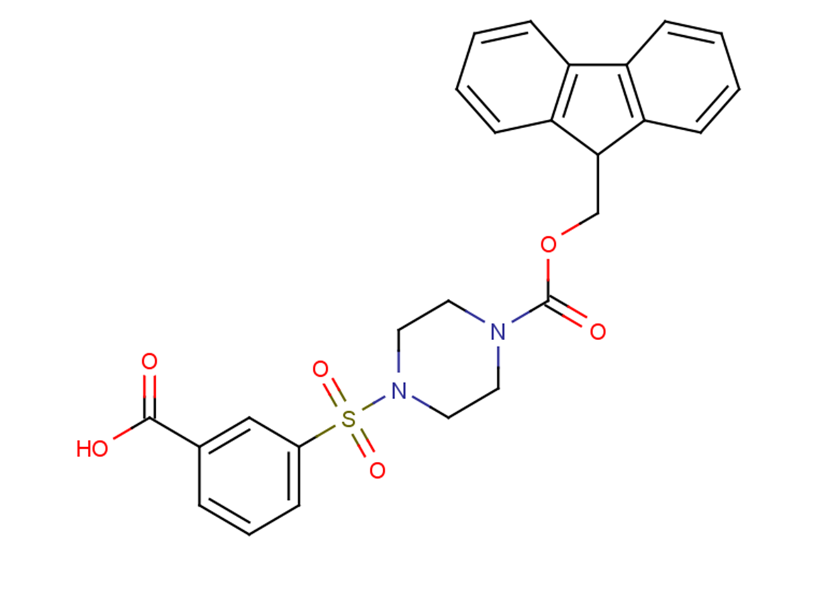 3-{4-[(9H-fluoren-9-ylmethoxy)carbonyl]piperazine-1-sulfonyl}benzoic acid