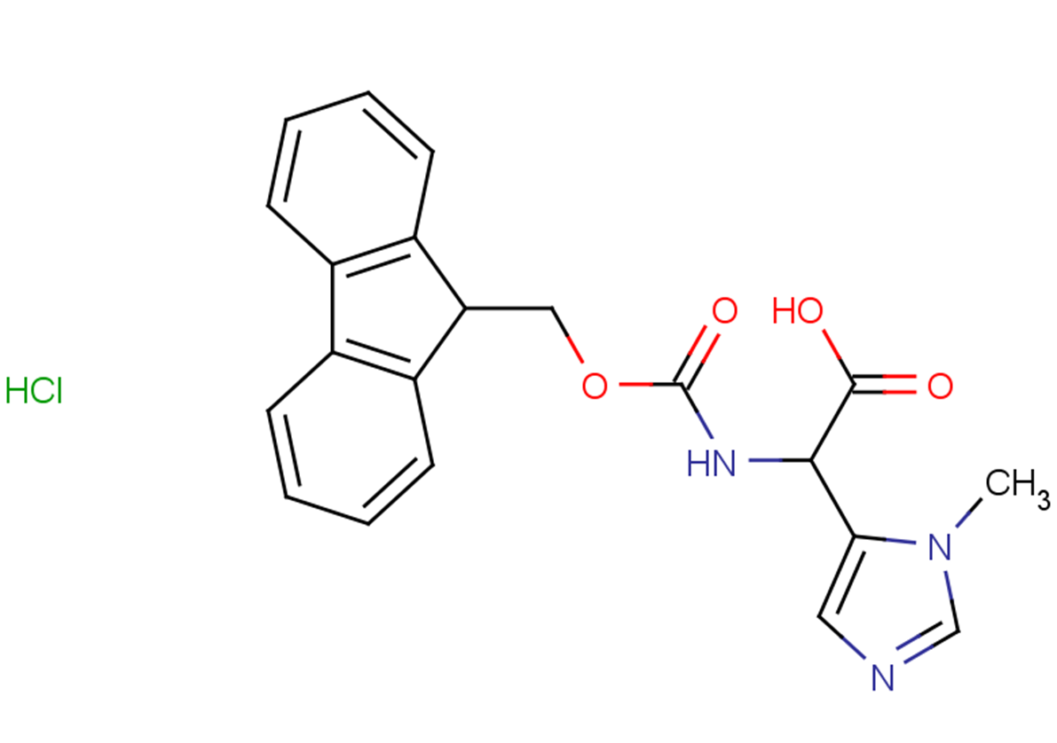 2-{[(9H-fluoren-9-ylmethoxy)carbonyl]amino}-2-(1-methyl-1H-imidazol-5-yl)acetic acid hydrochloride