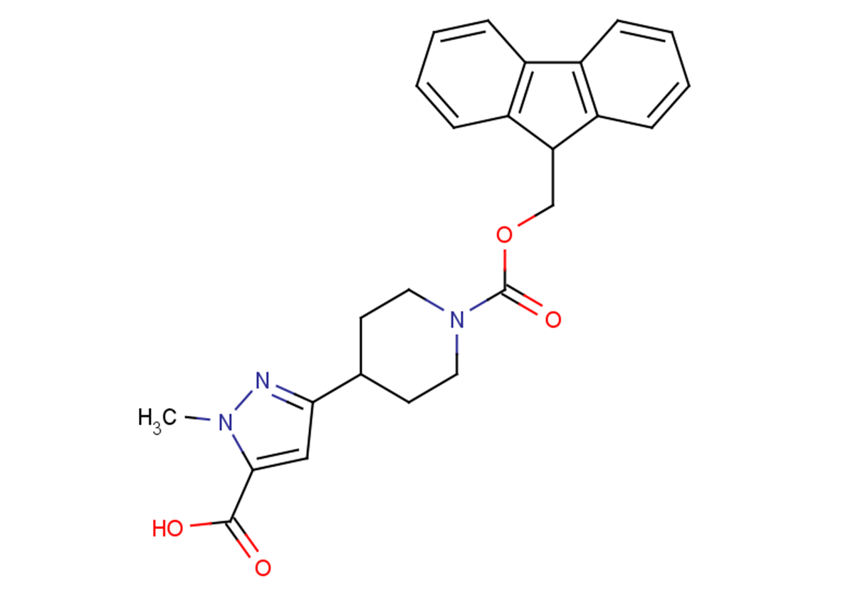3-{1-[(9H-fluoren-9-ylmethoxy)carbonyl]piperidin-4-yl}-1-methyl-1H-pyrazole-5-carboxylic acid