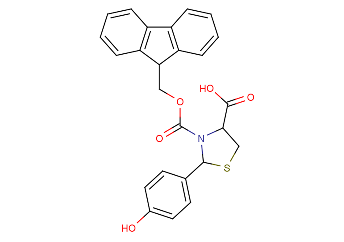 3-[(9H-fluoren-9-ylmethoxy)carbonyl]-2-(4-hydroxyphenyl)-1,3-thiazolidine-4-carboxylic acid