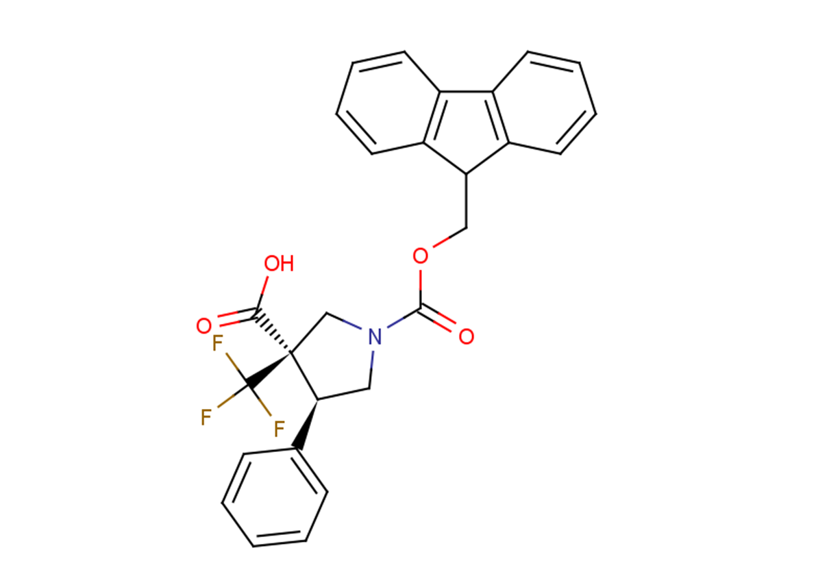 (3R,4S)-1-[(9H-fluoren-9-ylmethoxy)carbonyl]-4-phenyl-3-(trifluoromethyl)pyrrolidine-3-carboxylic acid