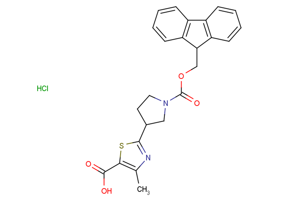 2-{1-[(9H-fluoren-9-ylmethoxy)carbonyl]pyrrolidin-3-yl}-4-methyl-1,3-thiazole-5-carboxylic acid hydrochloride
