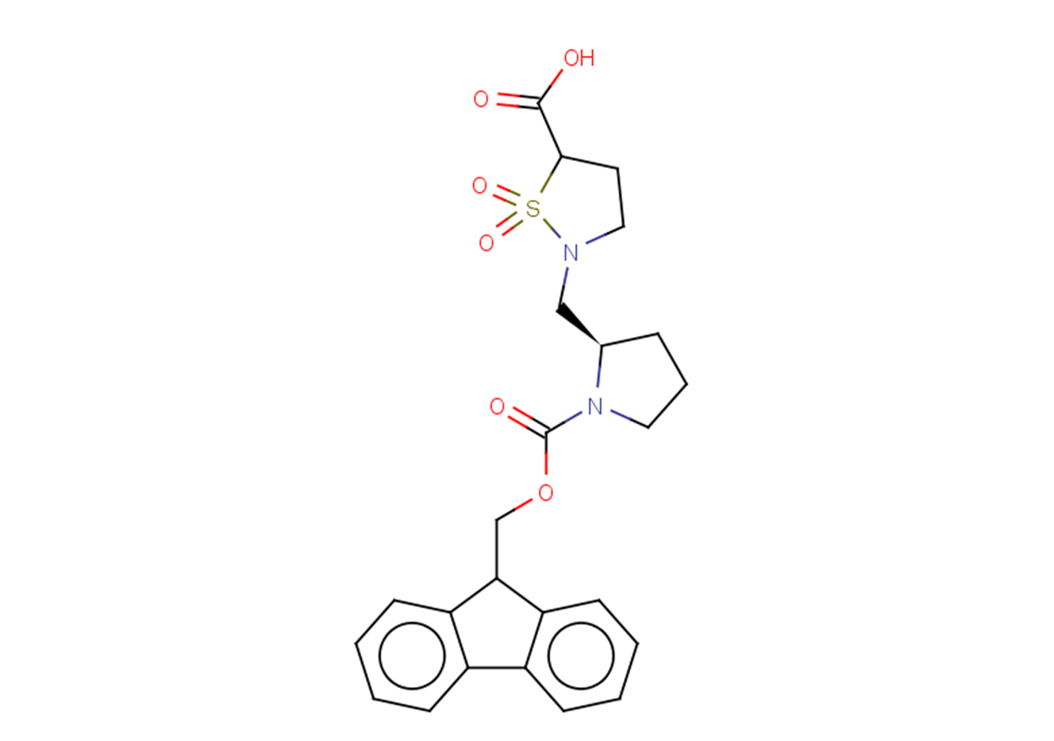 2-{[(2R)-1-[(9H-fluoren-9-ylmethoxy)carbonyl]pyrrolidin-2-yl]methyl}-1,1-dioxo-1$l^{6},2-thiazolidine-5-carboxylic acid