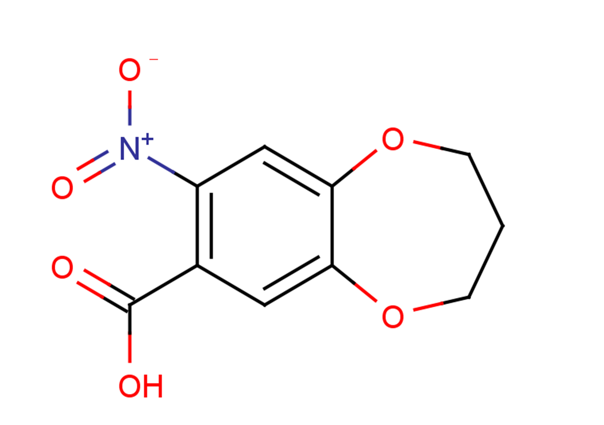8-nitro-3,4-dihydro-2H-1,5-benzodioxepine-7-carboxylic acid