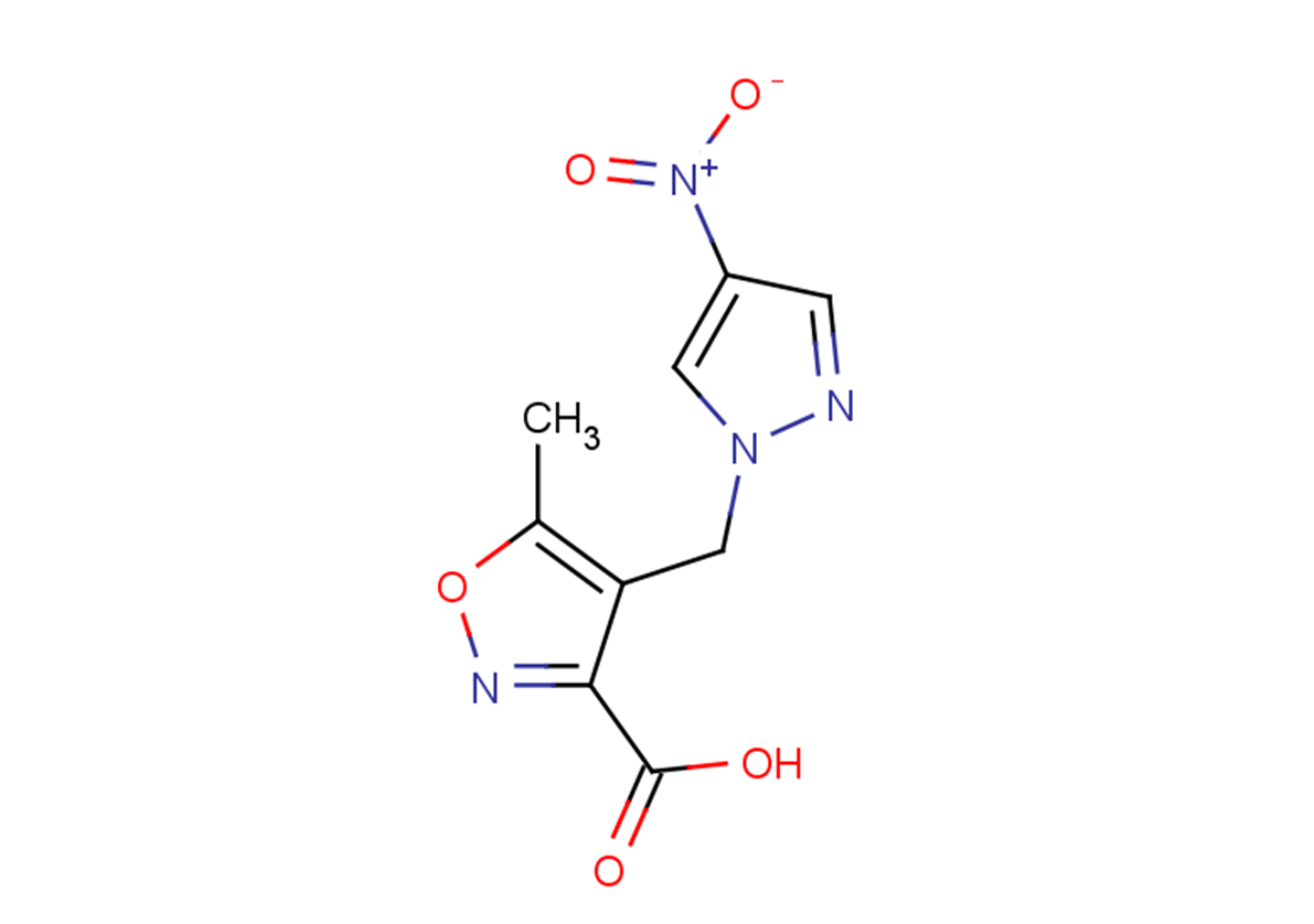5-methyl-4-[(4-nitro-1H-pyrazol-1-yl)methyl]-1,2-oxazole-3-carboxylic acid