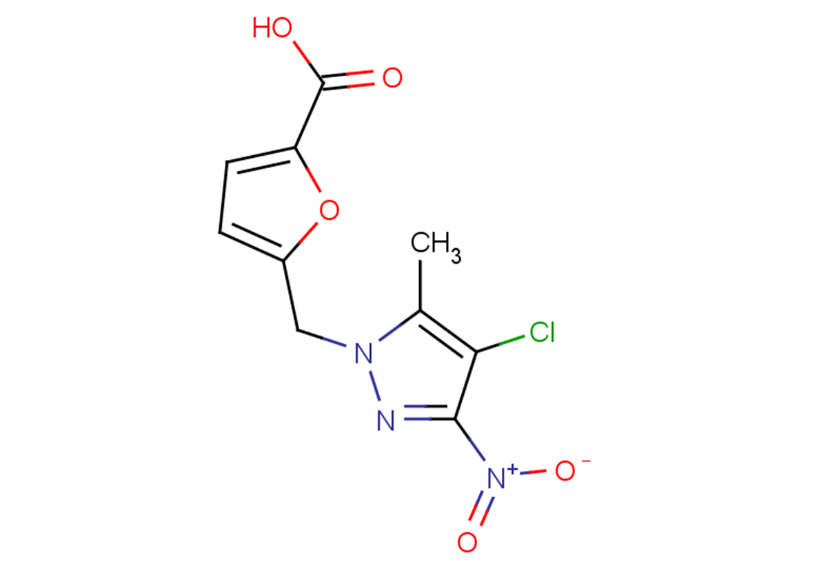 5-[(4-chloro-5-methyl-3-nitro-1H-pyrazol-1-yl)methyl]furan-2-carboxylic acid
