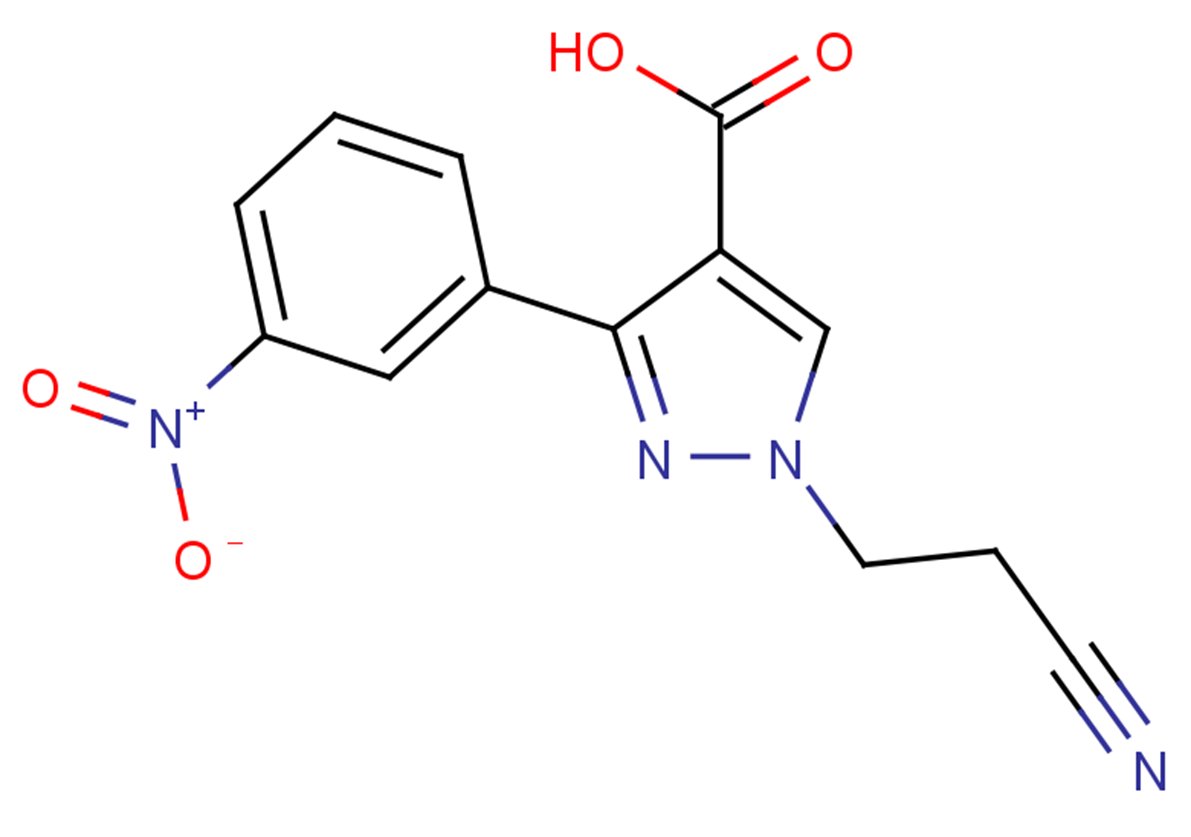 1-(2-cyanoethyl)-3-(3-nitrophenyl)-1H-pyrazole-4-carboxylic acid