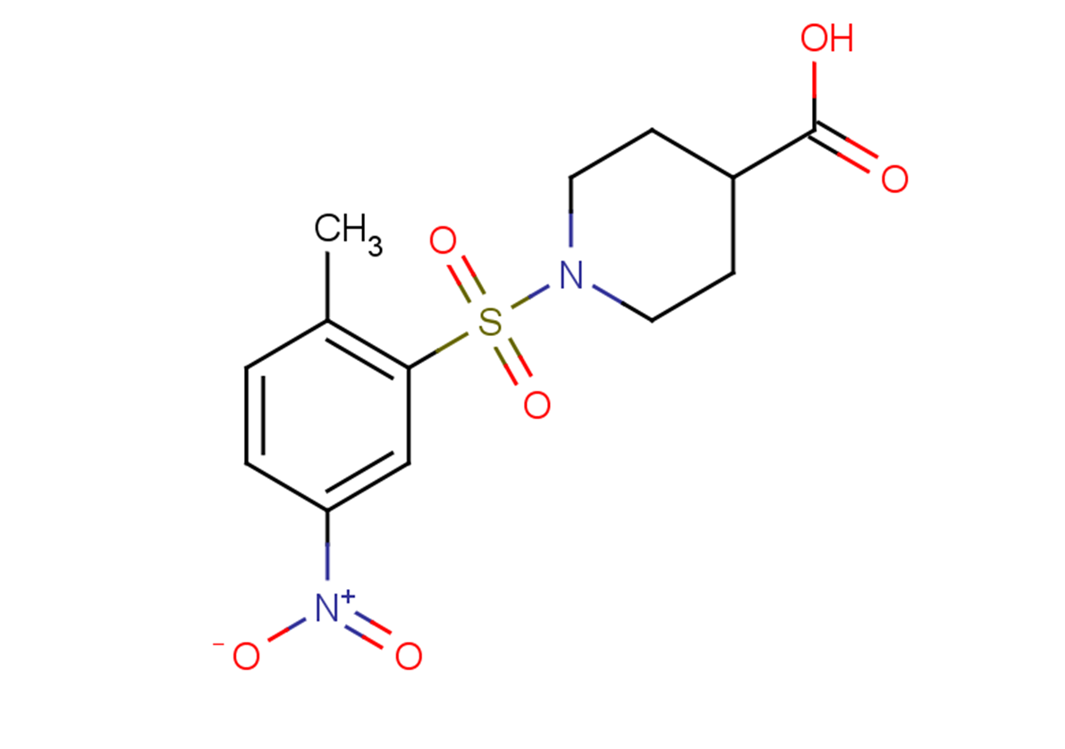 1-[(2-methyl-5-nitrobenzene)sulfonyl]piperidine-4-carboxylic acid