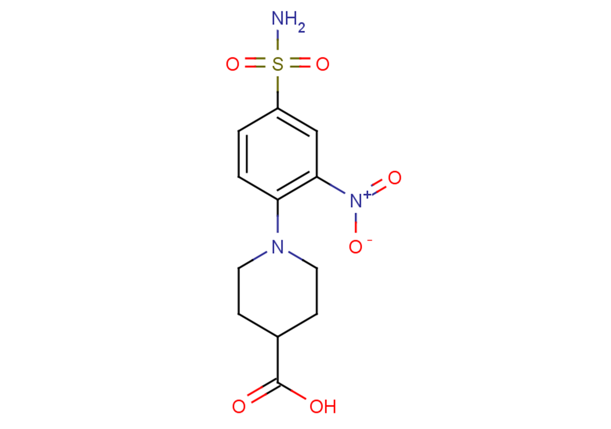 1-(2-nitro-4-sulfamoylphenyl)piperidine-4-carboxylic acid