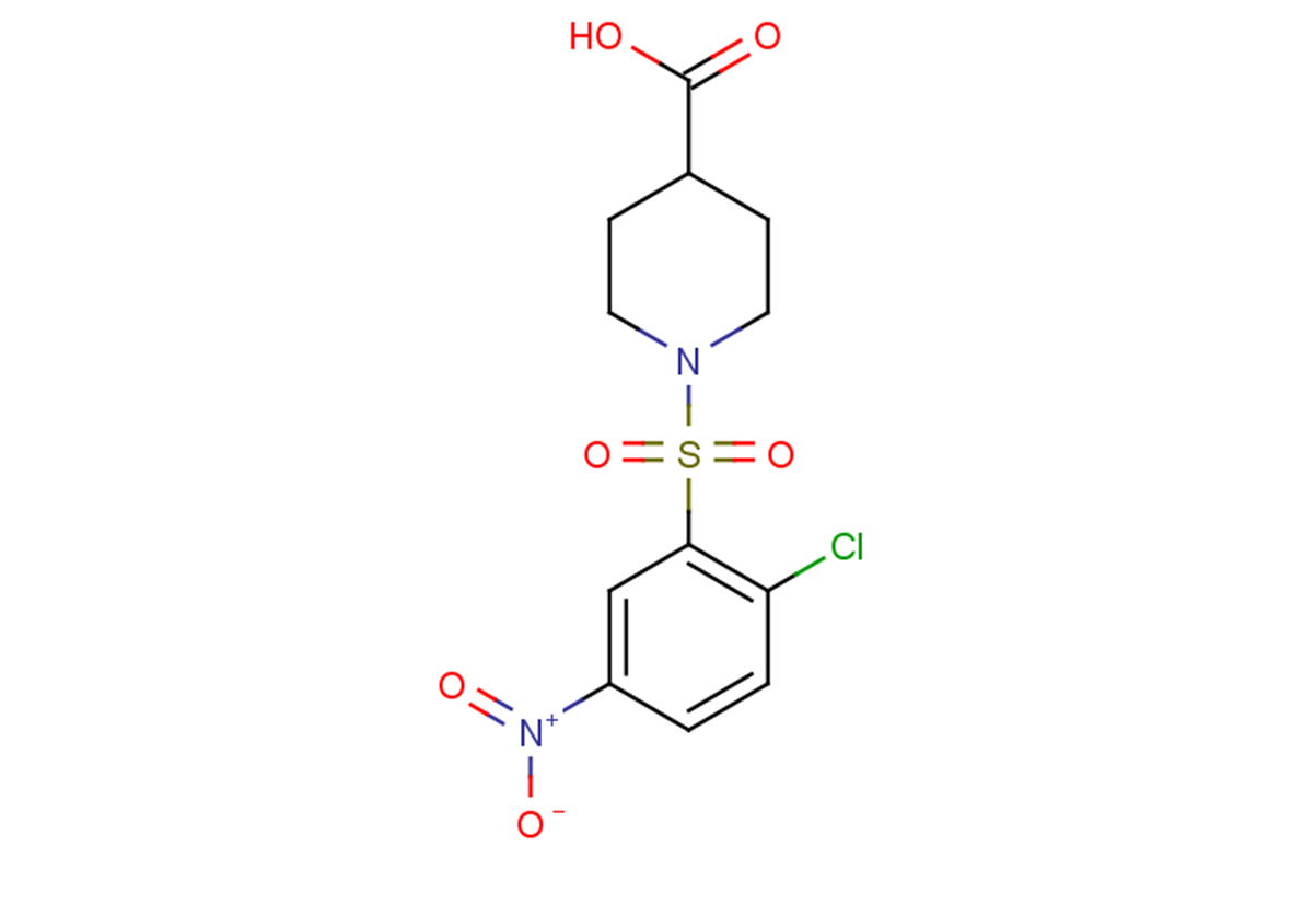 1-[(2-chloro-5-nitrobenzene)sulfonyl]piperidine-4-carboxylic acid