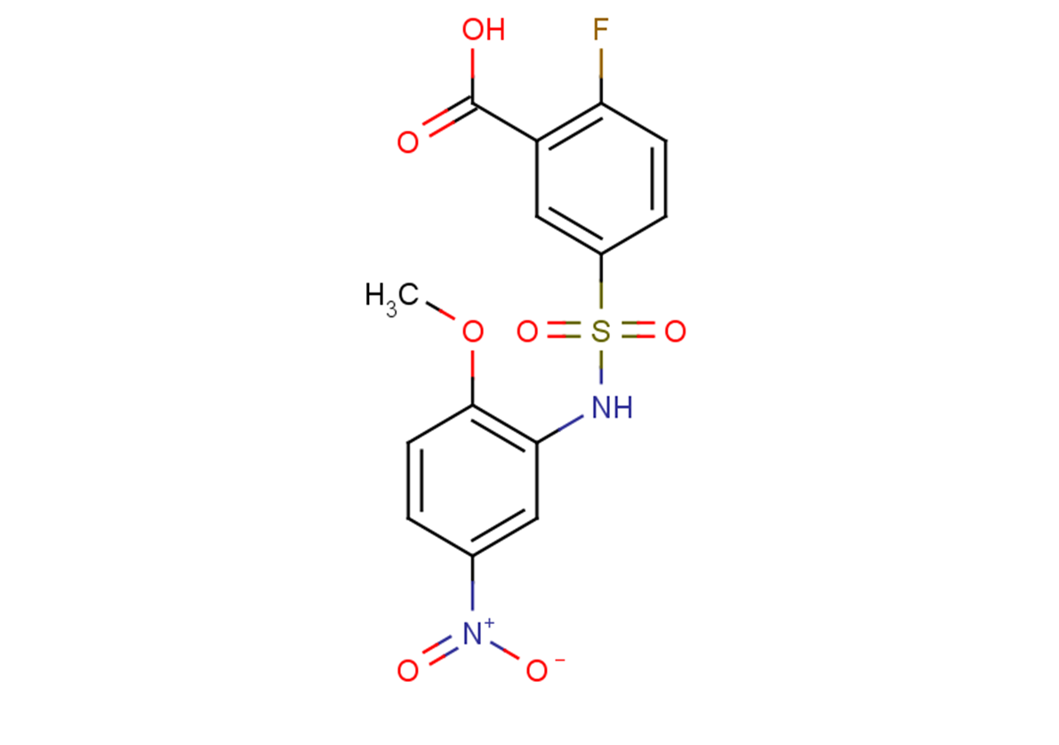 2-fluoro-5-[(2-methoxy-5-nitrophenyl)sulfamoyl]benzoic acid