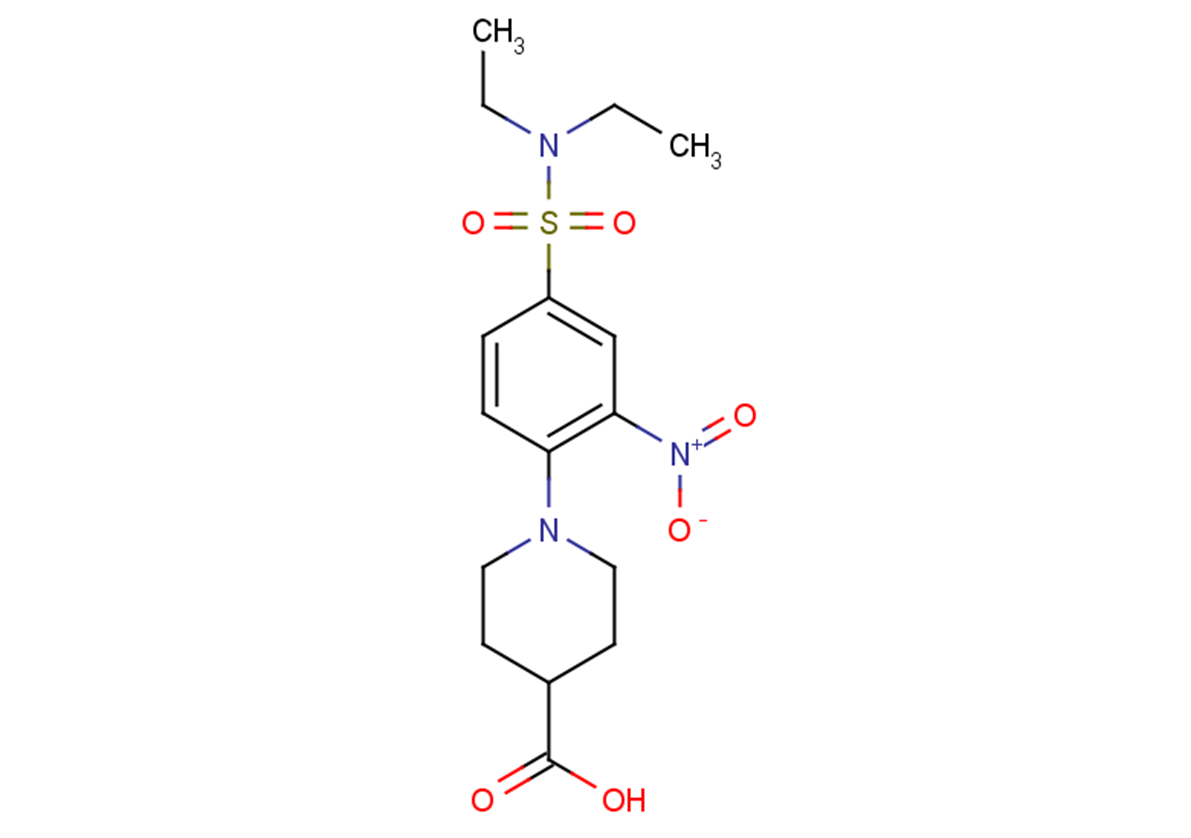 1-[4-(diethylsulfamoyl)-2-nitrophenyl]piperidine-4-carboxylic acid