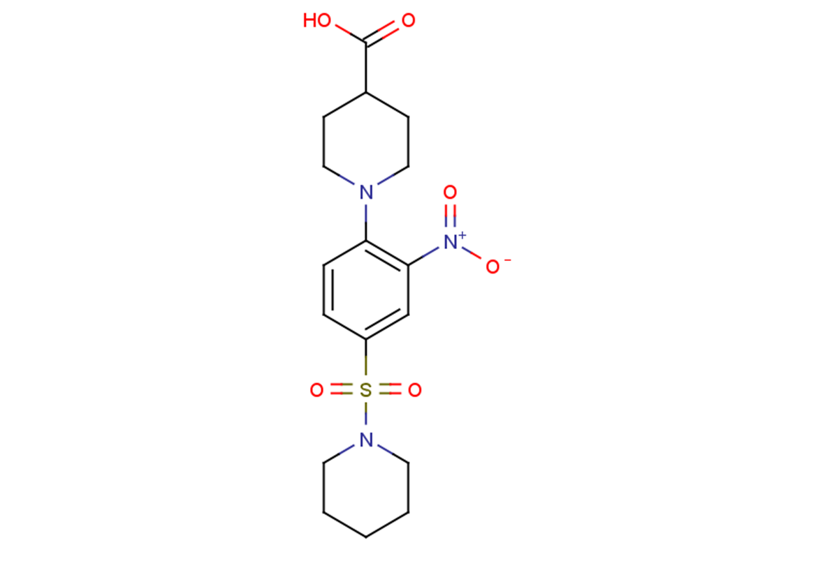 1-[2-nitro-4-(piperidine-1-sulfonyl)phenyl]piperidine-4-carboxylic acid