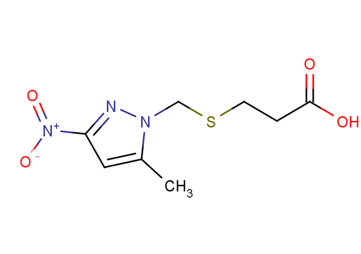 3-{[(5-methyl-3-nitro-1H-pyrazol-1-yl)methyl]sulfanyl}propanoic acid
