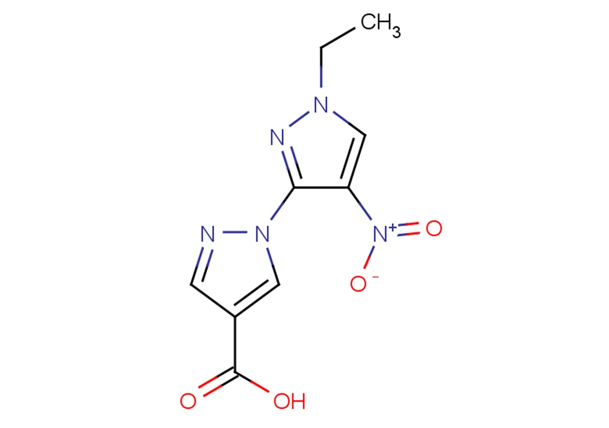 1-(1-ethyl-4-nitro-1H-pyrazol-3-yl)-1H-pyrazole-4-carboxylic acid