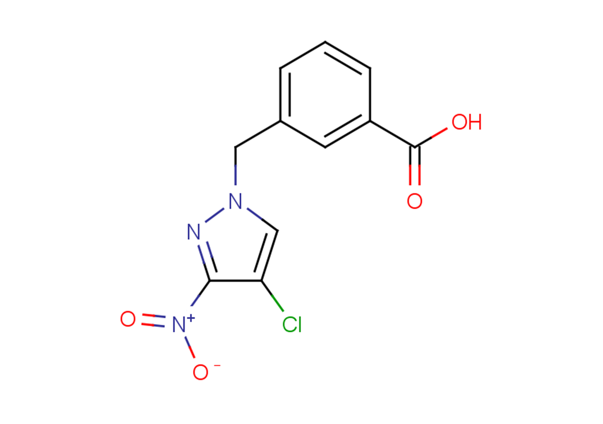 3-[(4-chloro-3-nitro-1H-pyrazol-1-yl)methyl]benzoic acid