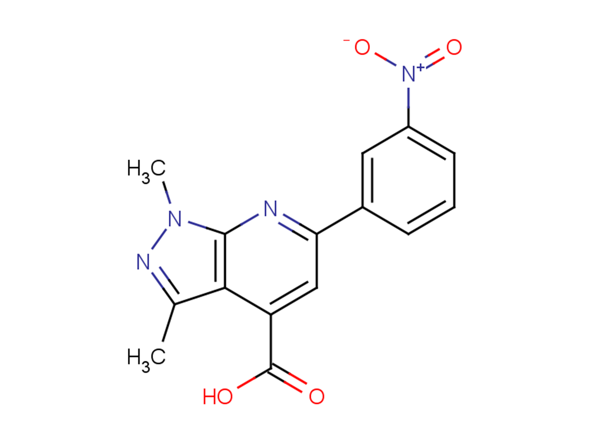 1,3-dimethyl-6-(3-nitrophenyl)-1H-pyrazolo[3,4-b]pyridine-4-carboxylic acid