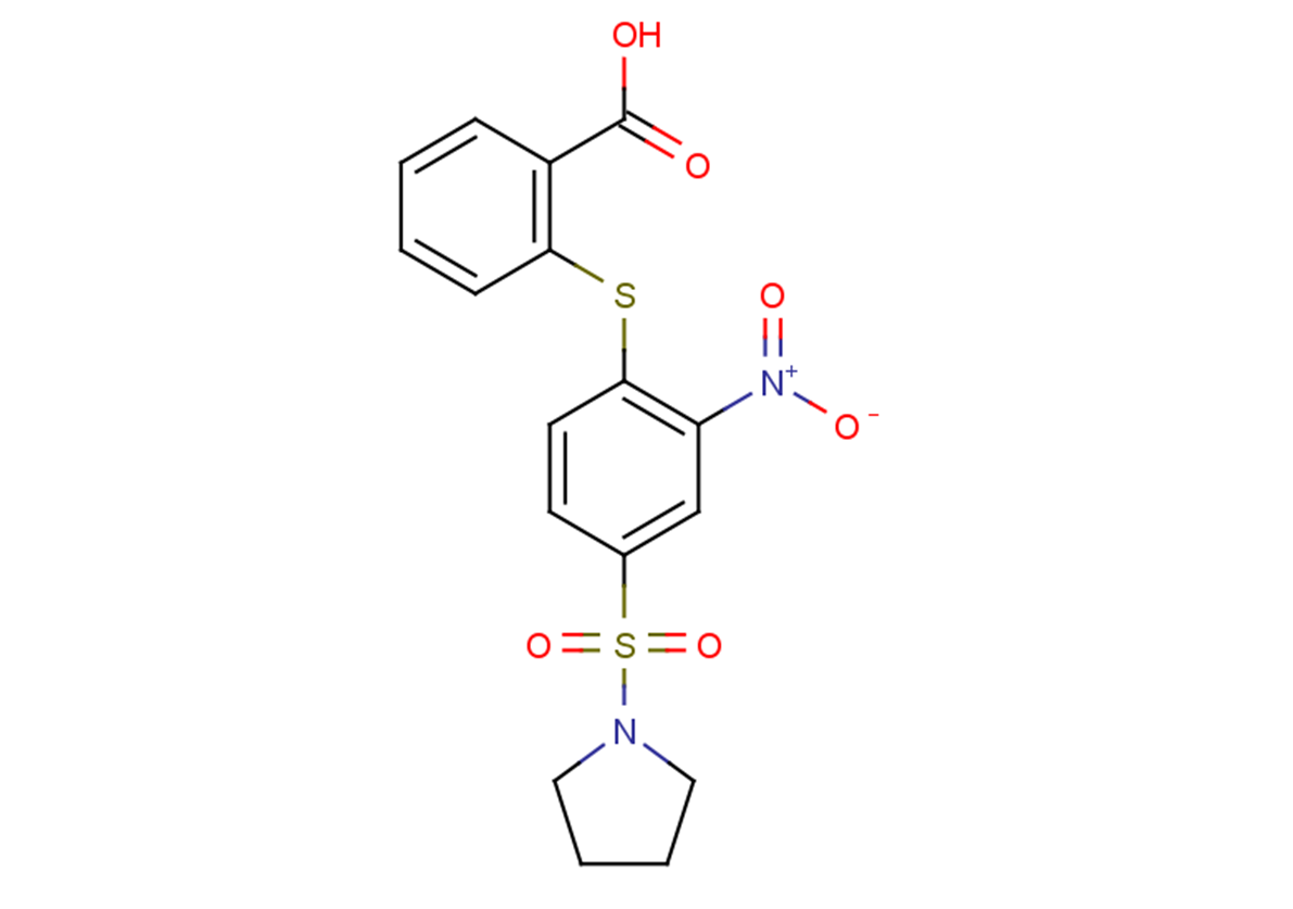 2-{[2-nitro-4-(pyrrolidine-1-sulfonyl)phenyl]sulfanyl}benzoic acid