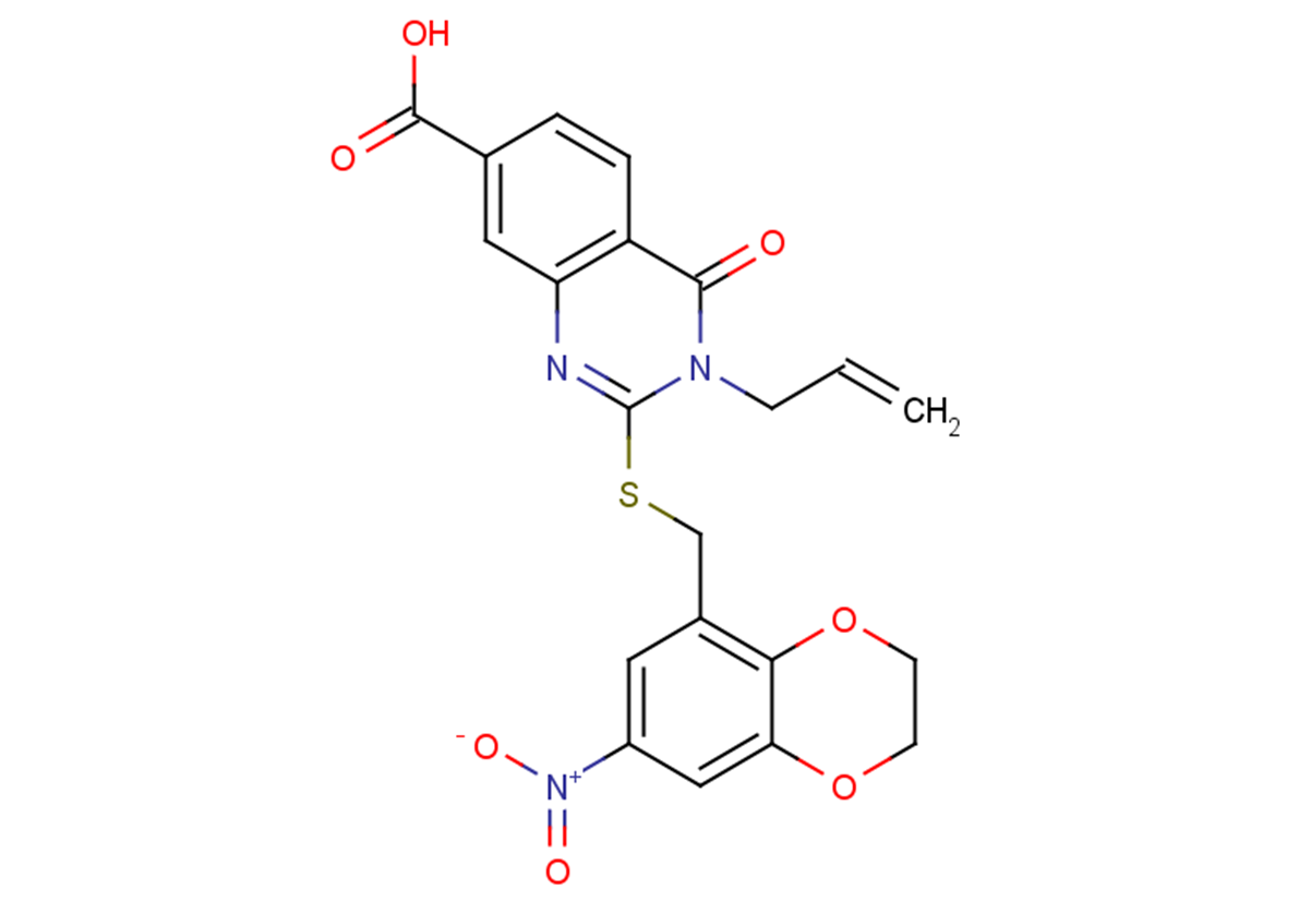 2-{[(7-nitro-2,3-dihydro-1,4-benzodioxin-5-yl)methyl]sulfanyl}-4-oxo-3-(prop-2-en-1-yl)-3,4-dihydroquinazoline-7-carboxylic acid