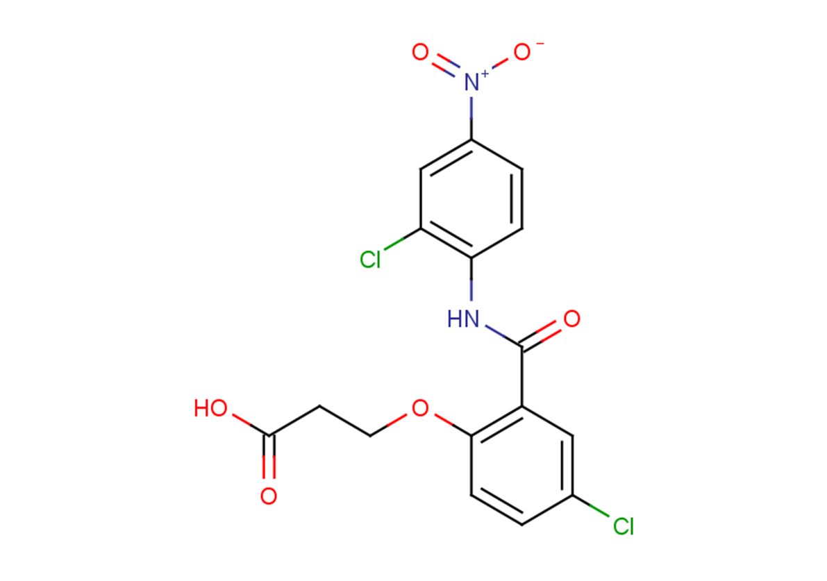 3-{4-chloro-2-[(2-chloro-4-nitrophenyl)carbamoyl]phenoxy}propanoic acid