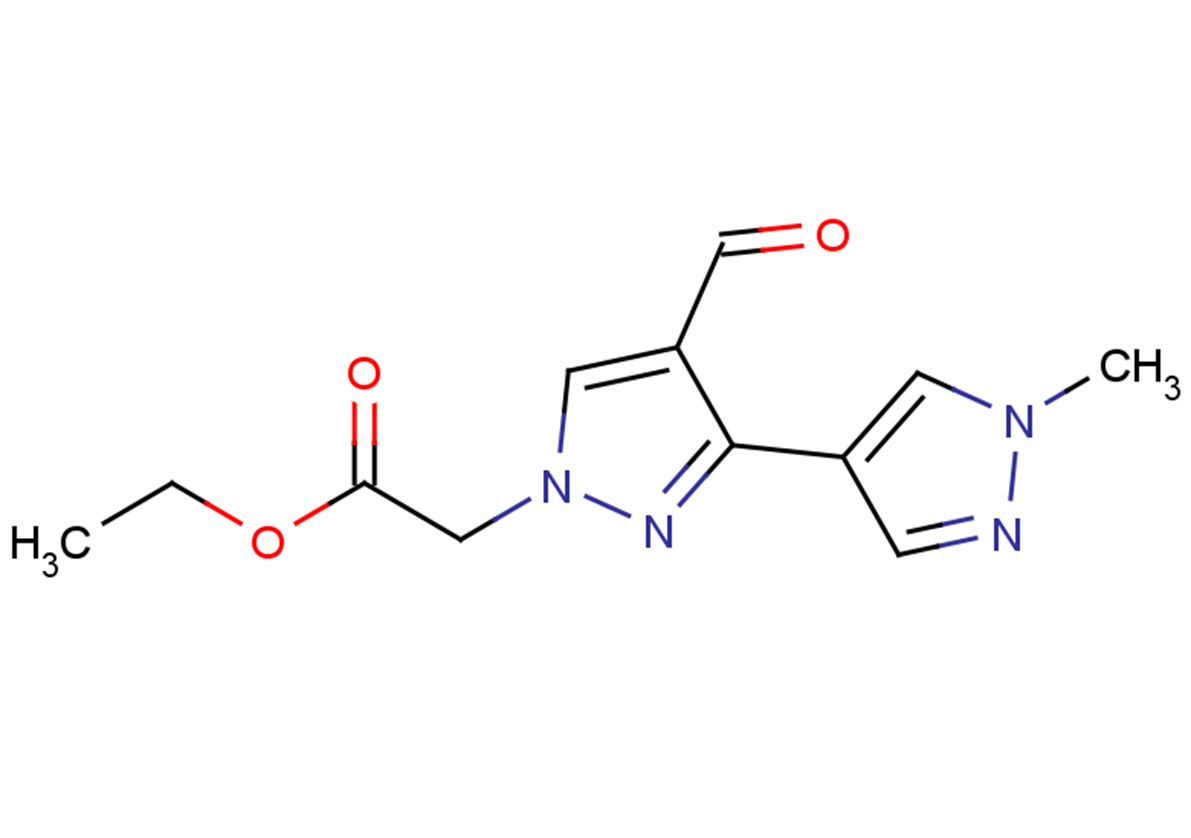 ethyl 2-[4-formyl-3-(1-methyl-1H-pyrazol-4-yl)-1H-pyrazol-1-yl]acetate