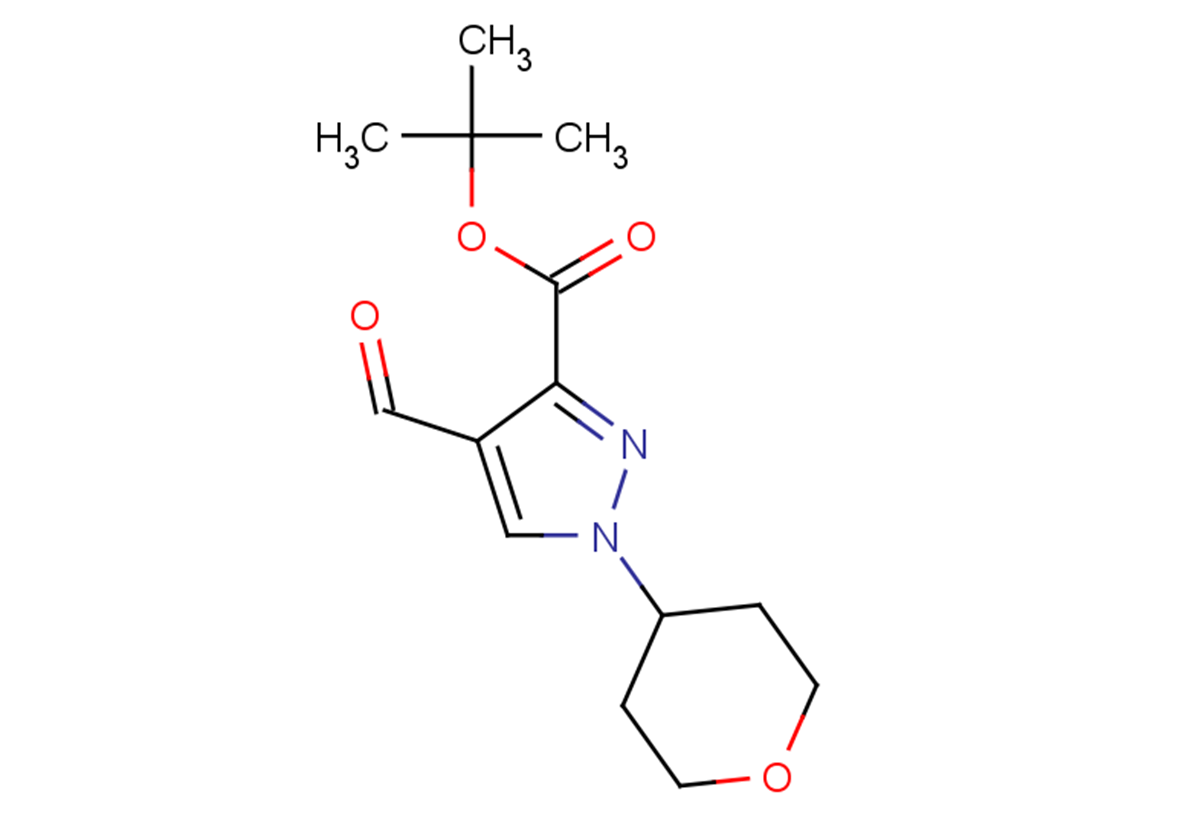 tert-butyl 4-formyl-1-(oxan-4-yl)-1H-pyrazole-3-carboxylate