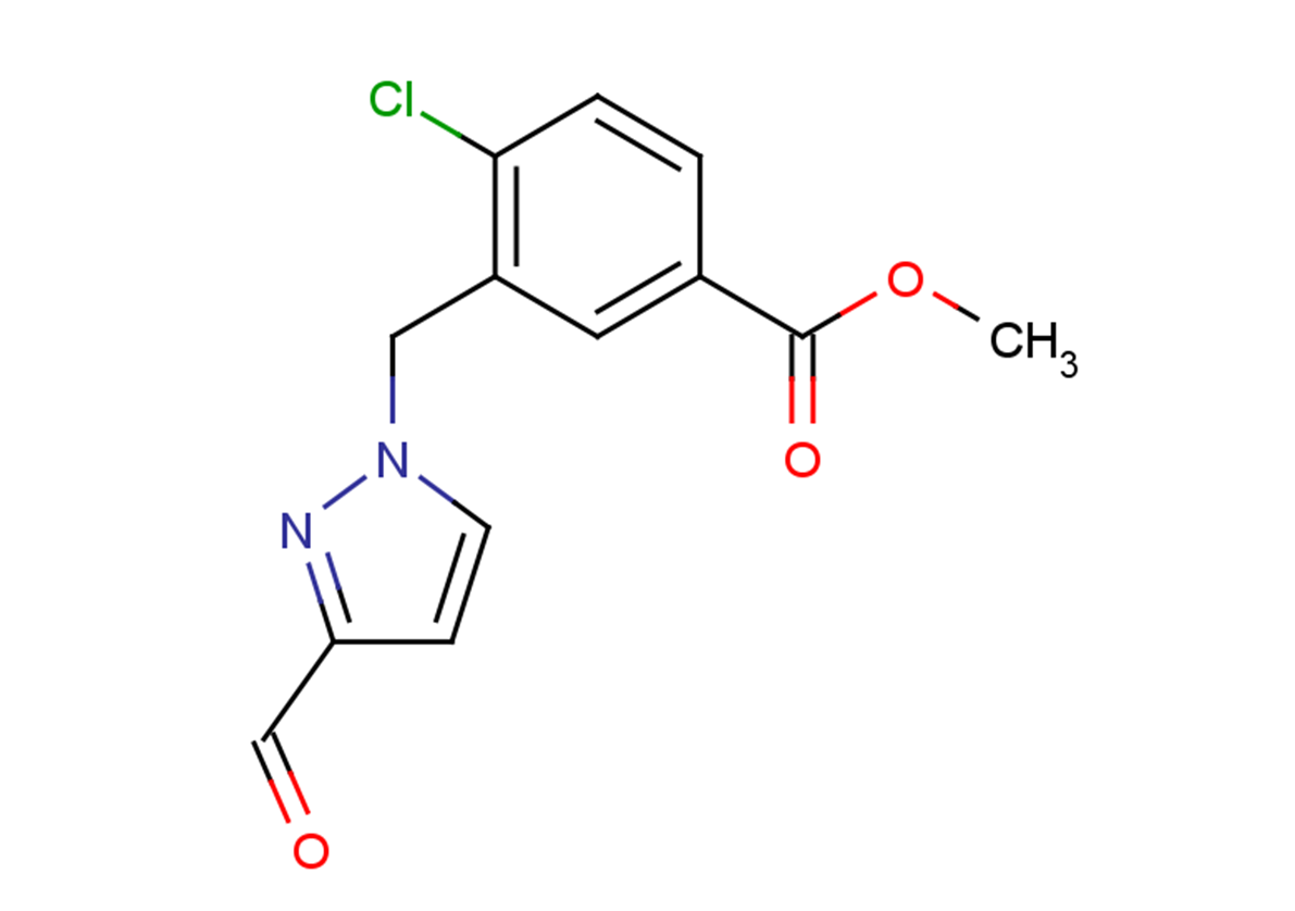 methyl 4-chloro-3-[(3-formyl-1H-pyrazol-1-yl)methyl]benzoate
