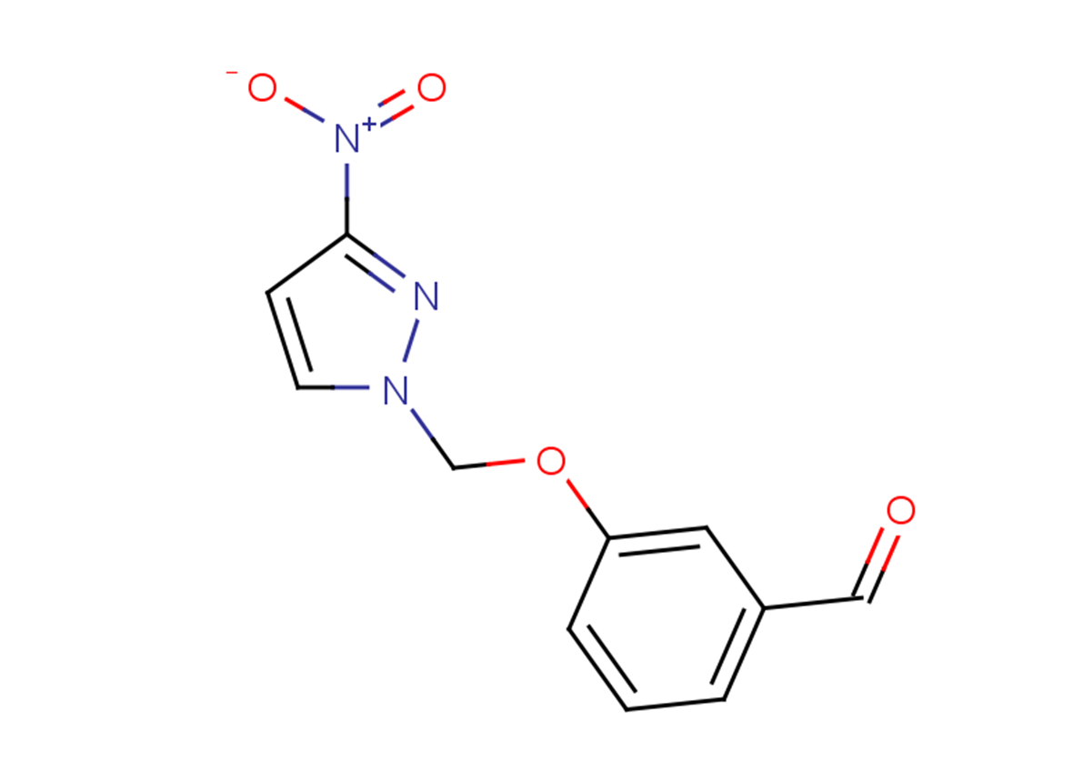 3-[(3-nitro-1H-pyrazol-1-yl)methoxy]benzaldehyde