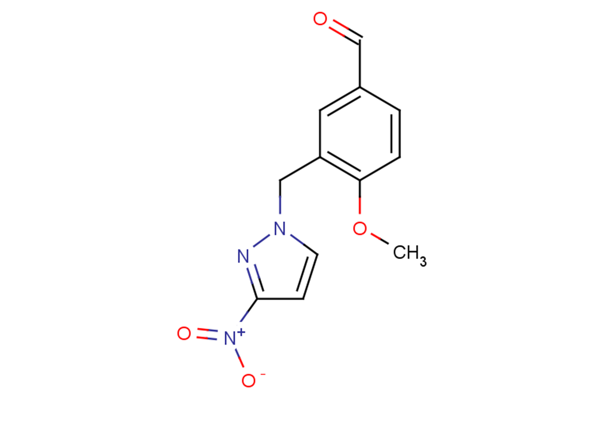 4-methoxy-3-[(3-nitro-1H-pyrazol-1-yl)methyl]benzaldehyde