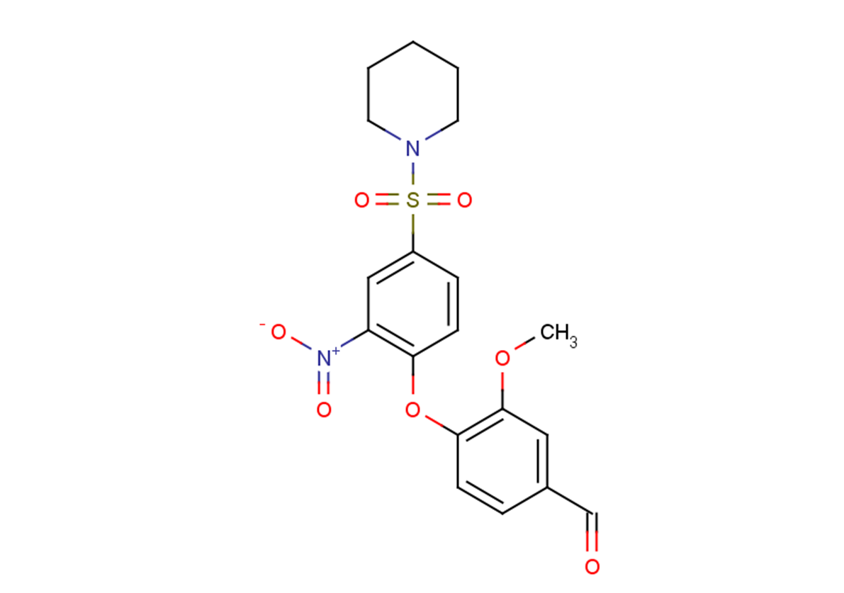 3-methoxy-4-[2-nitro-4-(piperidine-1-sulfonyl)phenoxy]benzaldehyde