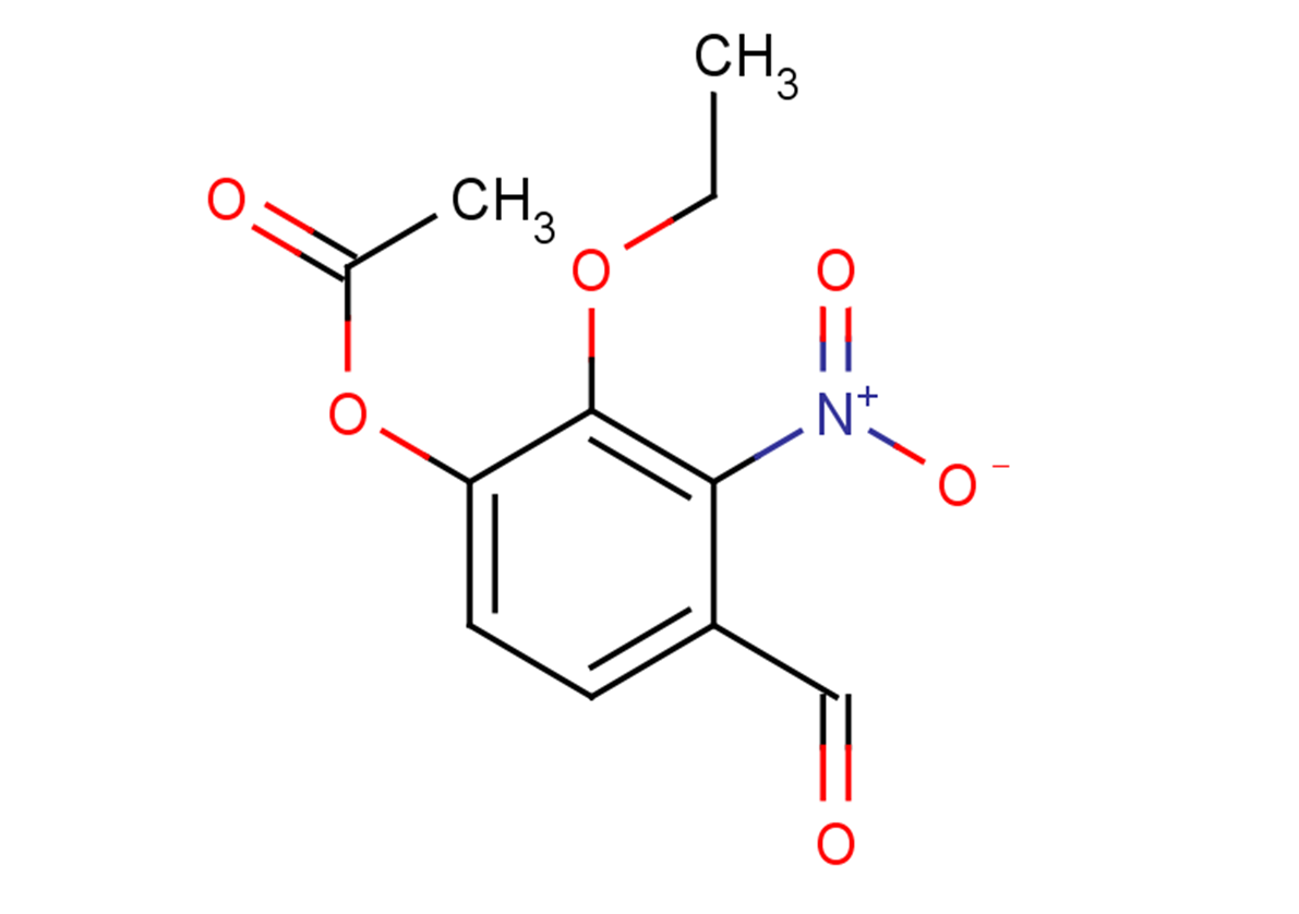 2-ethoxy-4-formyl-3-nitrophenyl acetate
