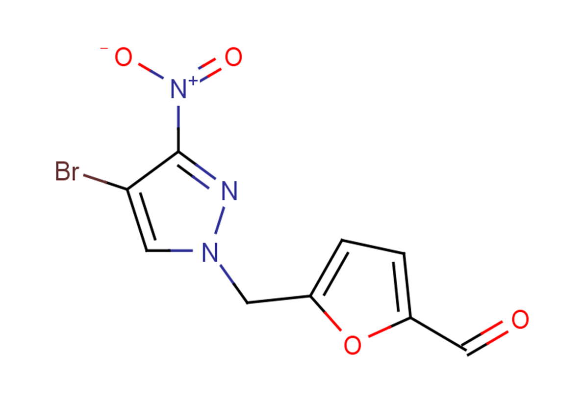 5-[(4-bromo-3-nitro-1H-pyrazol-1-yl)methyl]furan-2-carbaldehyde