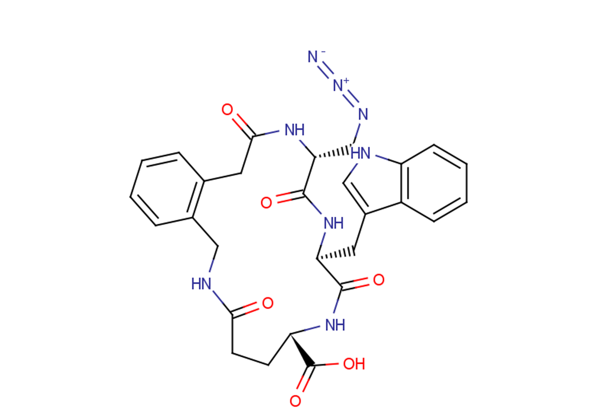 (6S,9S,12R)-12-(azidomethyl)-9-(1H-indol-3-ylmethyl)-3,8,11,14-tetraoxo-2,3,4,5,6,7,8,9,10,11,12,13,14,15-tetradecahydro-1H-2,7,10,13-benzotetrazacycloheptadecine-6-carboxylic acid