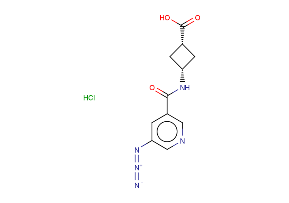 3-(5-azidopyridine-3-amido)cyclobutane-1-carboxylic acid hydrochloride