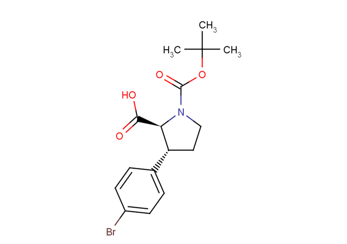 (2S,3R)-3-(4-bromophenyl)-1-[(tert-butoxy)carbonyl]pyrrolidine-2-carboxylic acid