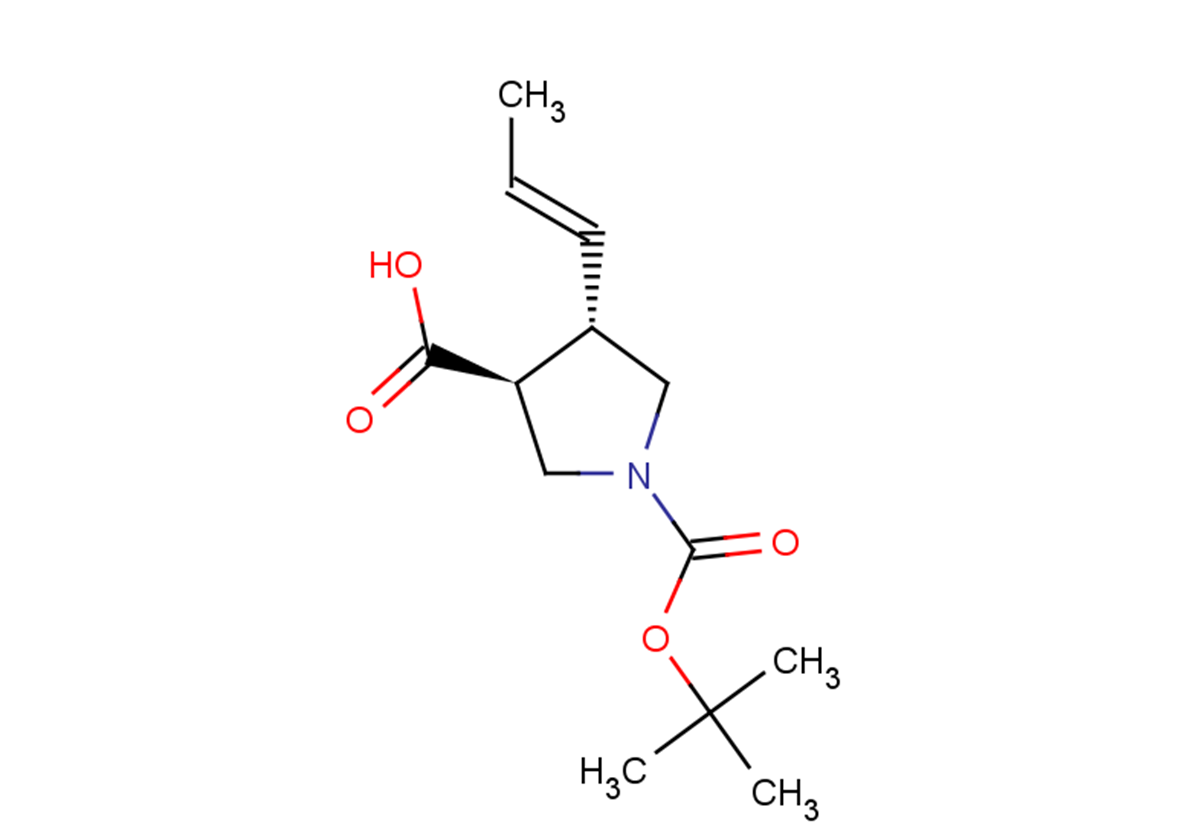 (3S,4S)-1-[(tert-butoxy)carbonyl]-4-[(1E)-prop-1-en-1-yl]pyrrolidine-3-carboxylic acid