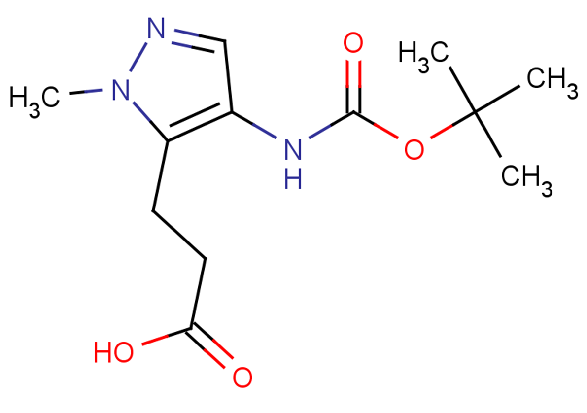 3-(4-{[(tert-butoxy)carbonyl]amino}-1-methyl-1H-pyrazol-5-yl)propanoic acid