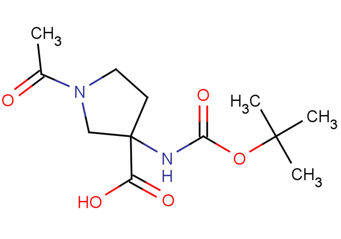 1-acetyl-3-{[(tert-butoxy)carbonyl]amino}pyrrolidine-3-carboxylic acid