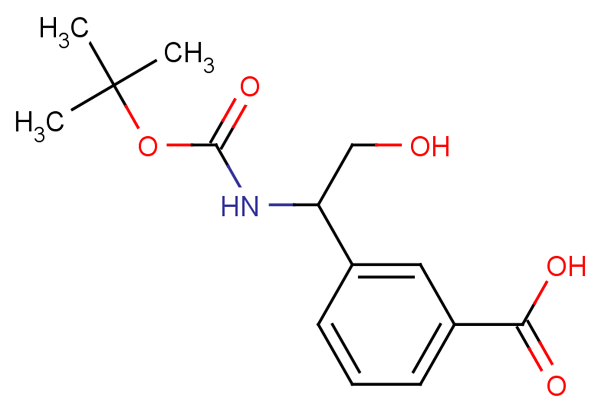 3-(1-{[(tert-butoxy)carbonyl]amino}-2-hydroxyethyl)benzoic acid