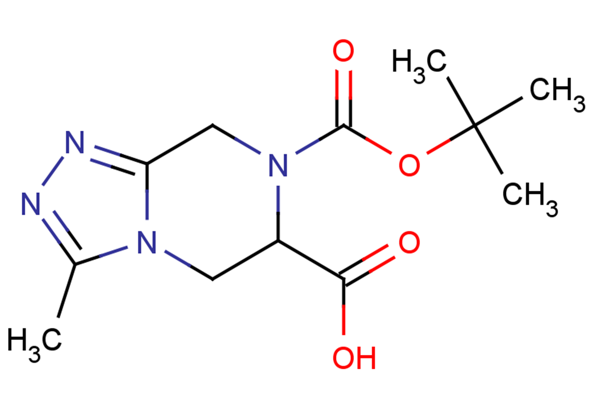 7-[(tert-butoxy)carbonyl]-3-methyl-5H,6H,7H,8H-[1,2,4]triazolo[4,3-a]pyrazine-6-carboxylic acid