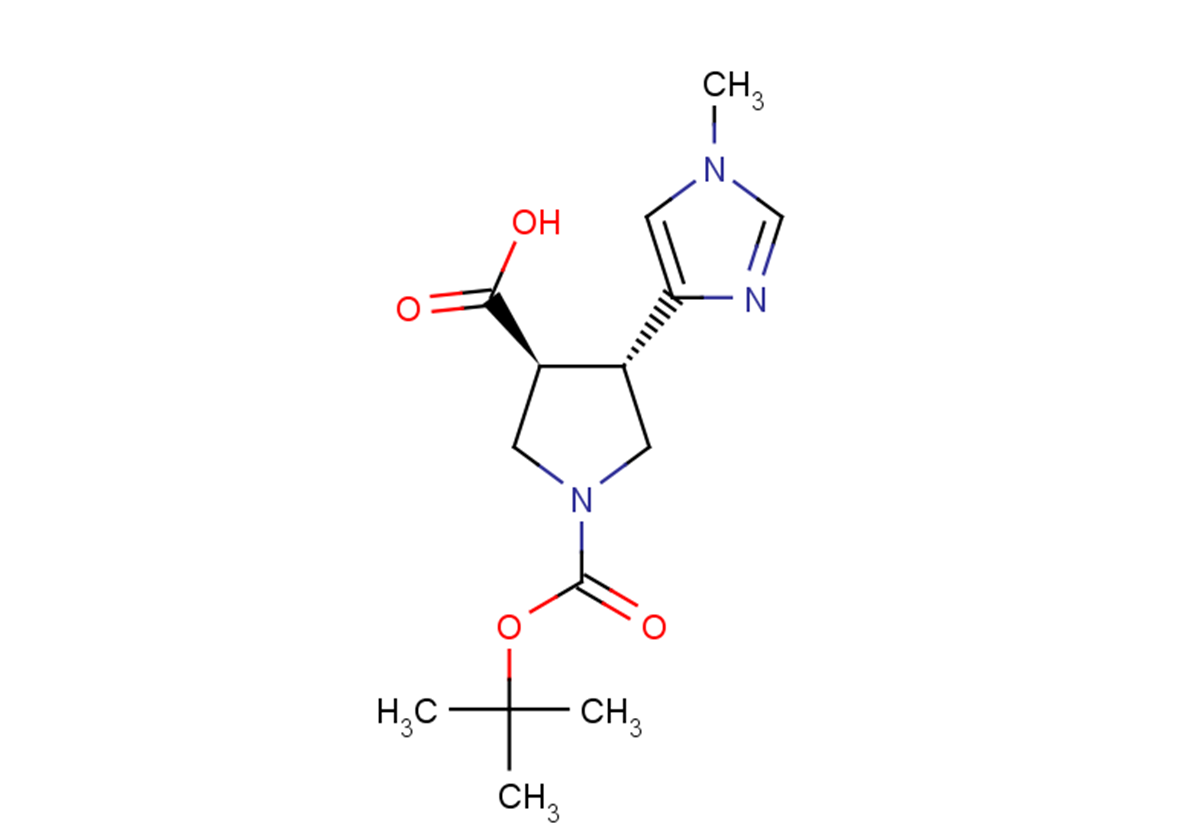 (3S,4S)-1-[(tert-butoxy)carbonyl]-4-(1-methyl-1H-imidazol-4-yl)pyrrolidine-3-carboxylic acid