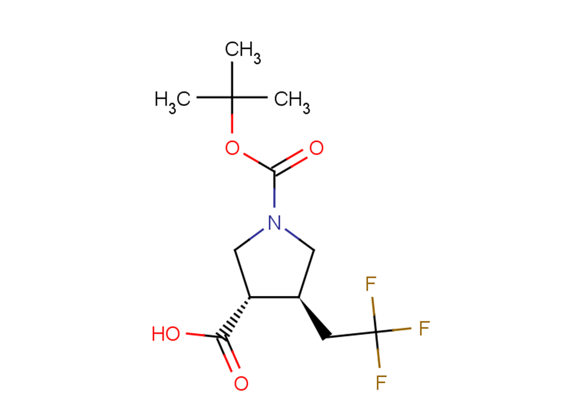 (3S,4S)-1-[(tert-butoxy)carbonyl]-4-(2,2,2-trifluoroethyl)pyrrolidine-3-carboxylic acid