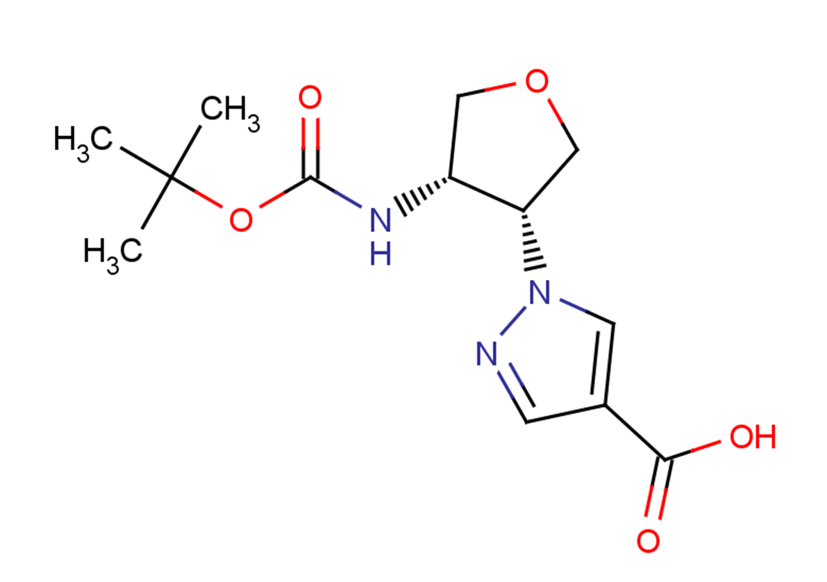 1-[(3R,4S)-4-{[(tert-butoxy)carbonyl]amino}oxolan-3-yl]-1H-pyrazole-4-carboxylic acid
