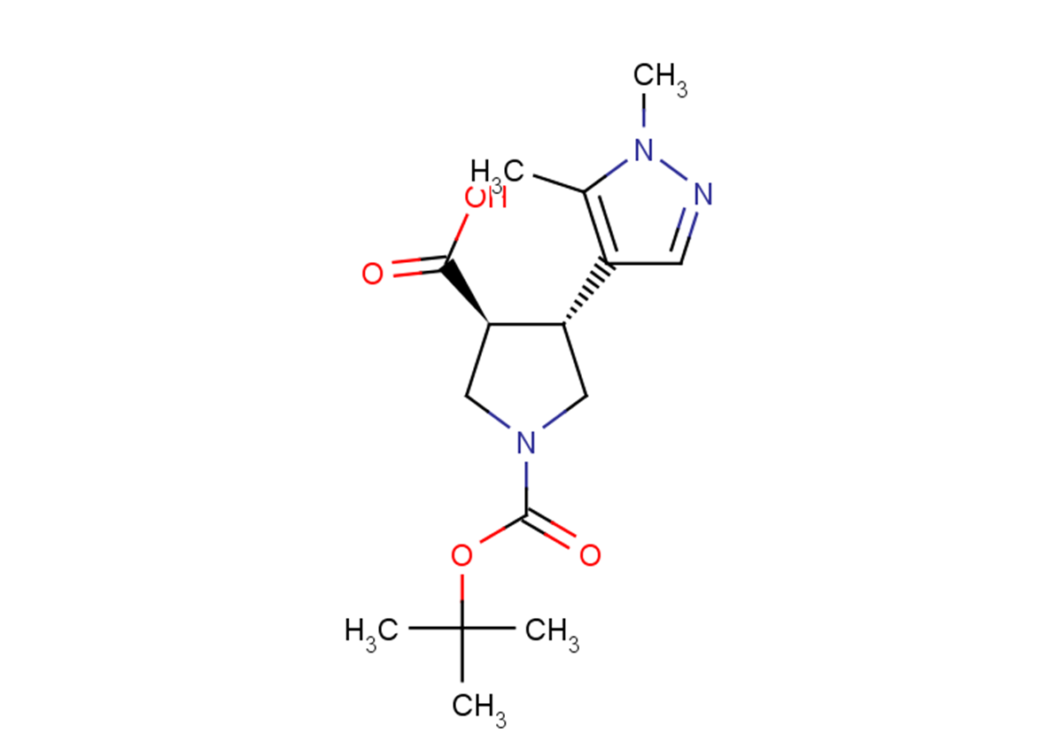 (3S,4R)-1-[(tert-butoxy)carbonyl]-4-(1,5-dimethyl-1H-pyrazol-4-yl)pyrrolidine-3-carboxylic acid