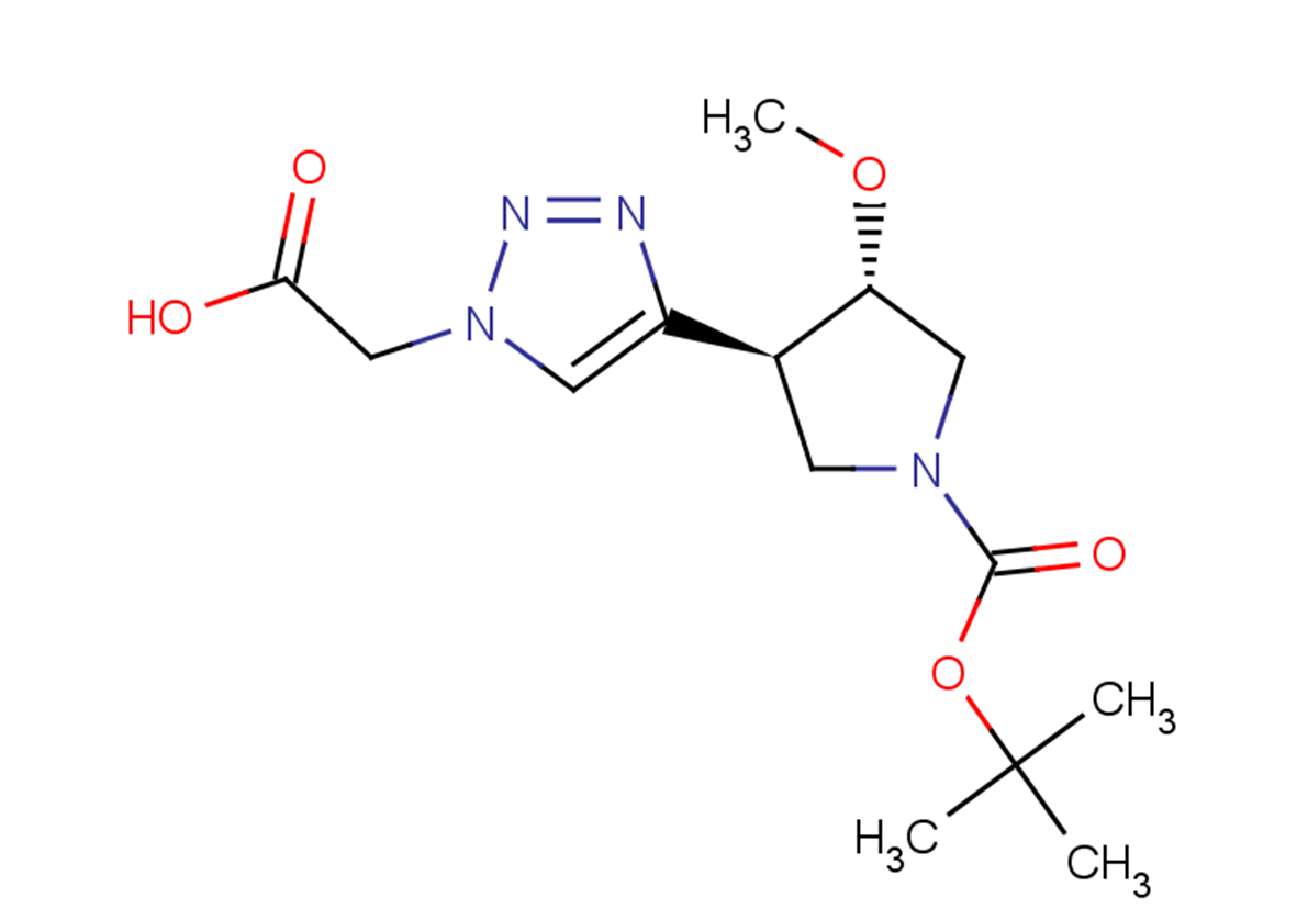 2-{4-[(3S,4S)-1-[(tert-butoxy)carbonyl]-4-methoxypyrrolidin-3-yl]-1H-1,2,3-triazol-1-yl}acetic acid